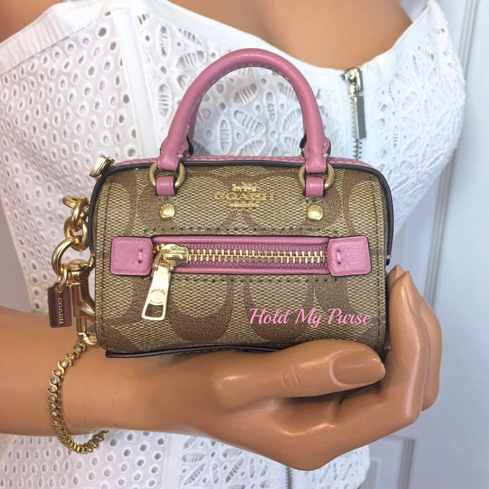 Coach Mini Rowan Satchel Bag Purse Charm NWT - Picture 2 of 9